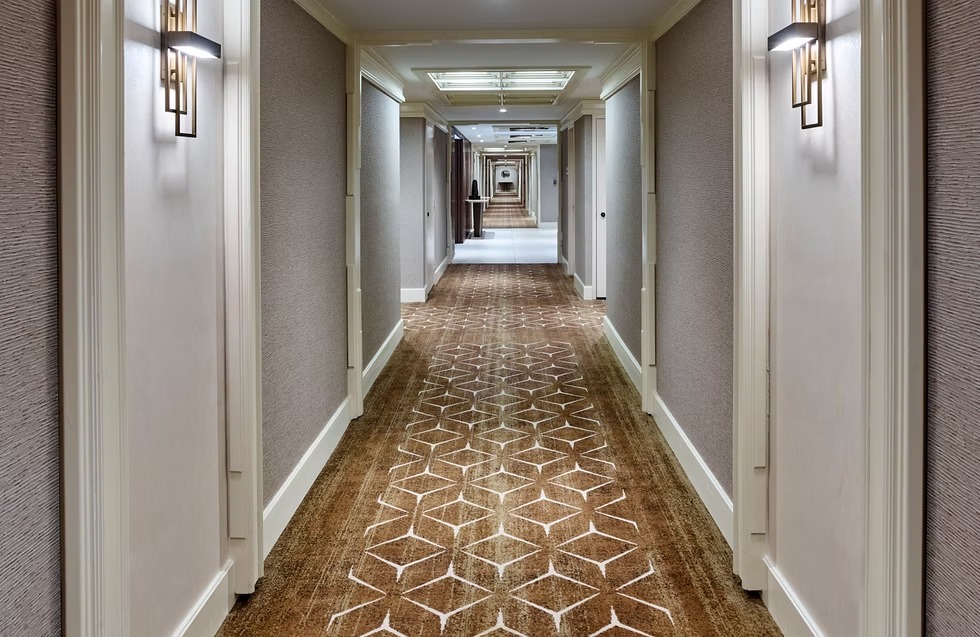 Grove Isle Condominium: 51-corridor renovation in occupied luxury building. Interior upgrades by Ortega Construction in Coconut Grove's private island.
